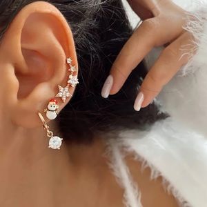 3/$30 NEW! Christmas Earrings Party Gift Snowman Crystal Studs